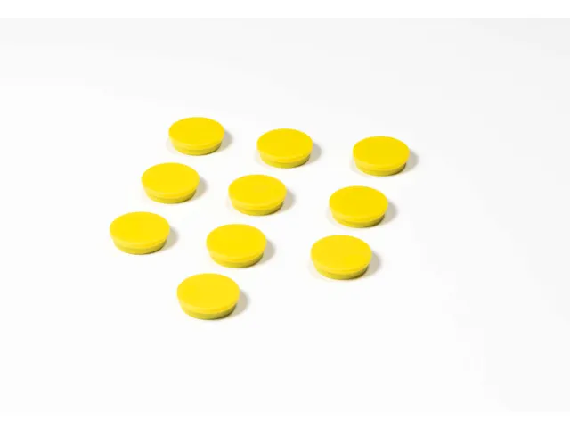 Memomagneten Smit Visual Rond 30mm Geel 10 stuks