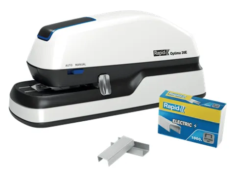 Nietmachine Elektrisch Optima 20E Zwart Zilver 20vel