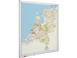 Landkaart Bord 130x110 Softline Profiel 8mm Nederland Postcode