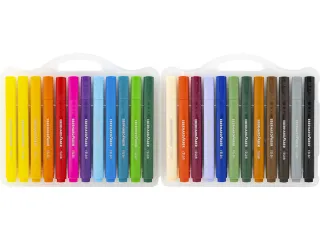 Viltstiften Eberhard Faber Jumbo 2mm 24 kleuren in kunststof etui - 3