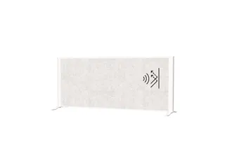 Akoestisch Bureauscherm MAULconnecto 120x50cm vrijstaand Wit/L.grijs - 1