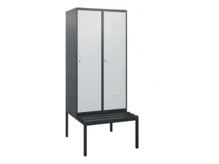 locker met bank,HxBxD 1950x800x815mm,2vak,vak B 400mm,cil.-slot - 1