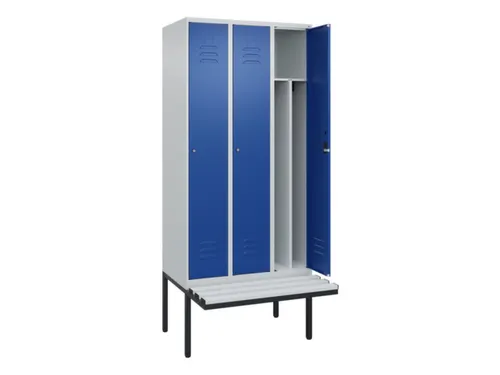 locker voor scheiding van kleding,HxBxD 2120x900x815mm,3vak