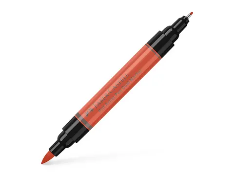 Tekenstift Faber-Castell Pitt Artist Pen duo marker 118 scharlakenrood