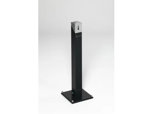 Staande Asbakzuil 2 liter H 1005mm Rechthoekig Ral7021 Zilverkleurig