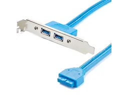 2-poort USB 3.0 A Vrouwelijke Adapter Slotplaatje