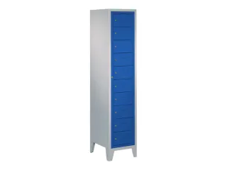 Vakken-/sorteerkast 1850x400x500 1x10 Vakken Ral7035 Front Ral5010 - 2
