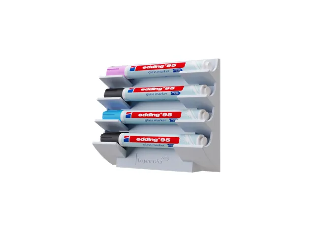 MATTE Glasbord markerhouder magnetisch voor 4 markers Chilly Lake lich