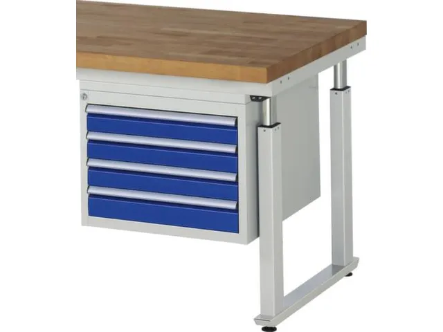 schuiflade-onderbouw v. werkbank HxBxD 440x580x600mm 4laden RAL5010