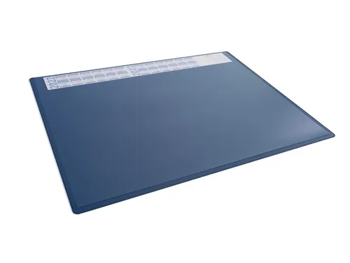 Schrijfonderlegger Blauw 650x500 mm met transparant afdekvel PP
