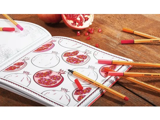 Fineliner STABILO point 88/49 fijn aardbeienrood