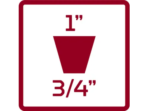 R77300011 Vergroter vierkant 3/4 inch x 1 inch 58mm