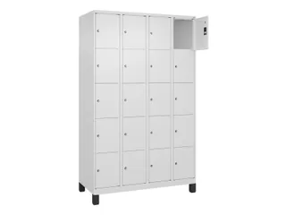 lockerkast,HxBxD 1950x1200x500mm,4x5vakken,vak B 300mm,cil.-slot - 1