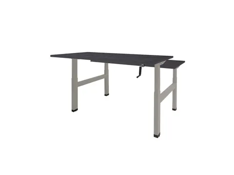 Dextro Slinger Duo zit/sta Bureau 180x80 houtprint schaduw 25mm alu