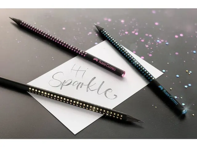 Crayon Faber-Castell graphite Grip Sparkle Midnight rose
