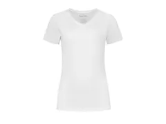 Santino Jazz dames T-shirt met V-hals, wit, maat S, per stuk