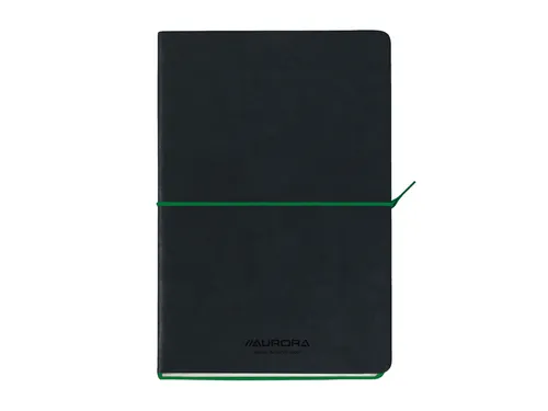 Notitieboek Aurora Tesoro A5 192blz lijn 80gr zwart groen