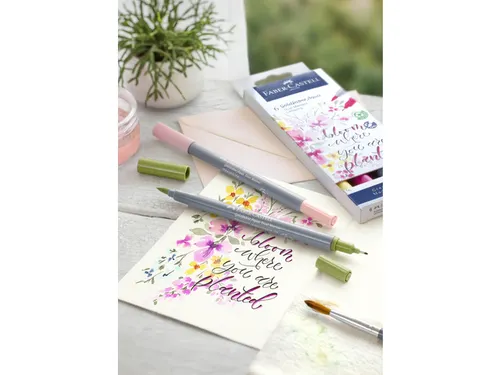 Duo aquarelmarker Goldfaber etui 6 stuks Lettering