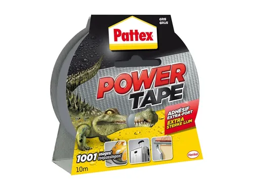Plakband Pattex Power Tape 50mmx10m grijs