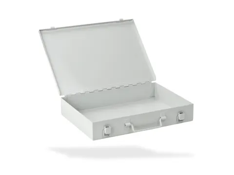 assortimentskoffer,HxBxD 50x335x240mm,plaatstaal,koffer RAL7035