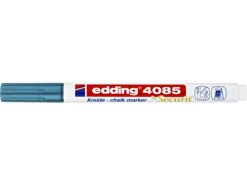 Krijtstift edding by Securit 4085 rond 1-2mm blauw metallic