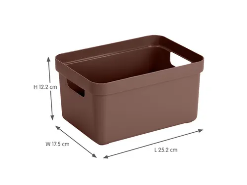 Sigma Home opbergbox 5L bruin - 25,2x17,5x12,2cm