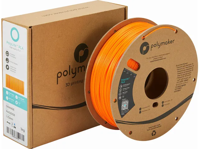Filament PolyTerra PLA Candy Polymaker 1.75 Orange 1kg