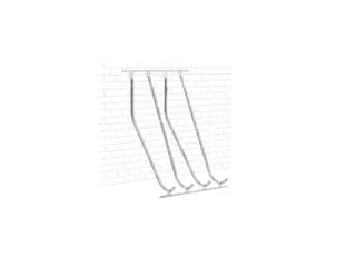 verticaal fietsenrek,L 1400mm,4instelplaatsen,gebruik eenzijdig - 3