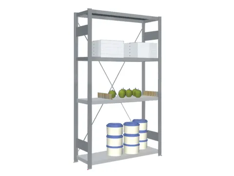 Rvs Inhaakstelling Basis 1750x1060x335mm 4legborden Vaklast 200kg