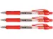 Gelschrijver Quantore Grip met drukknop 0.7mm Rood