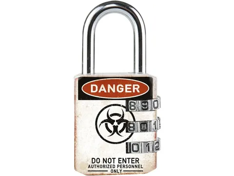 Hangslot Masterlock 3-cijfer combinatie 30mm danger motief