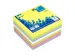Notitieblok 75x75mm, 400 blaadjes, 5 assorti kleuren, FSC.