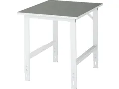 werkbank,HxBxD 760-1080x750x1000mm,houtblad,m. linoleumlaag