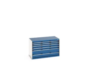 ladekast 800x1300x750mm 6laden zware lasten RAL7035 front RAL5010 - 7