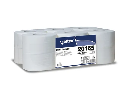 Toiletpapier Celtex Mini Jumbo 2-laags wit 160 meter krimp a 12 rol