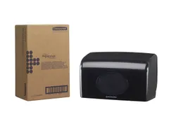 Toiletpapierdispenser Aquarius duo voor kleine rollen zwart 7191