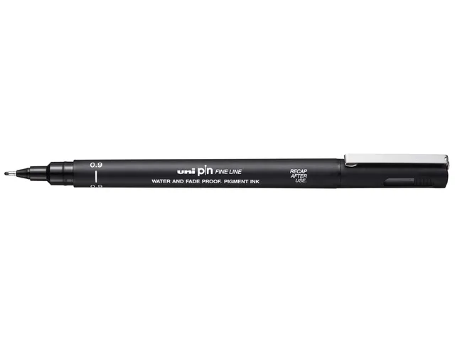Fineliner Uni-ball PIN 09 Fineliner 0,9mm Zwart