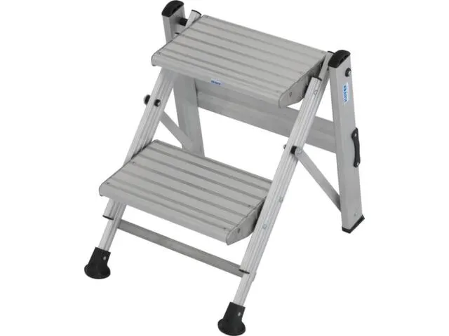 vouwtrapje,bordes H 500mm,eenzijdig,2treden,aluminium