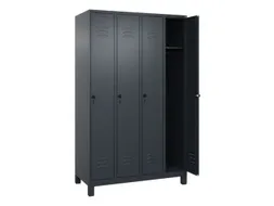 locker,HxBxD 1950x1200x500mm,4vak,vak B 300mm,draaigrendel,voeten