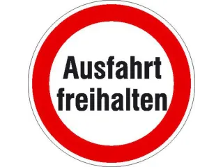 verbodsbord,Uitrit vrijhouden,aluminium gemerkt,gemoffeld,Ø 315mm - 1