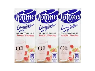 Drinkyoghurt Optimel Langlekker aardbei framboos 20cl - 1