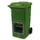 verrijdbare zoutbak,afsluitbaar,240l,HxBxD 1075x580x730mm,HDPE,groen
