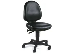 Werkplaatsstoel 420-550mmx460mmx440mm Kunstleer Zwart Wielen