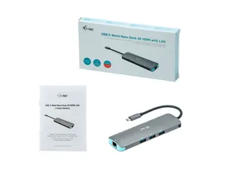 Usb-c Metal Nano Dockingstation 4k Hdmi Lan + - 1