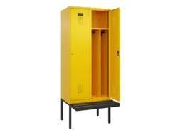 locker met bank,voor scheiding van kleding,HxBxD 2120x800x815mm,2vak