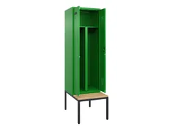 PBM-locker met bank,HxBxD 2120x600x815mm,2vak,vak B 300mm