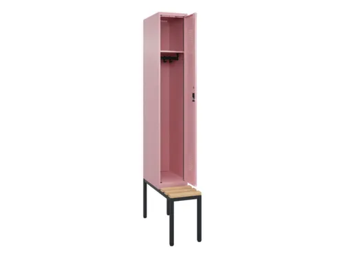 locker met bank,HxBxD 2120x300x815mm,1vak,vak B 300mm,cilinderslot