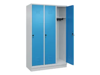 locker,HxBxD 1950x1200x500mm,3vak,vak B 400mm,draaigrendel,sokkel - 2