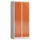 Dubbeldekse garderobekast 1800x800x500mm 2x2vak 400mm RAL7035 RAL3000