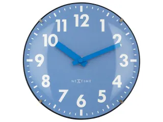 Tafelklok Nextime Duomo Mini 20 cm blauw gebolde glazen lens - 2